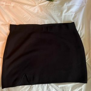 Black mini skirt